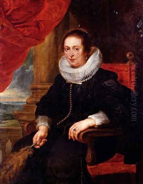 Portrait Of A Woman Probably His Wife Oil Painting by Peter Paul Rubens