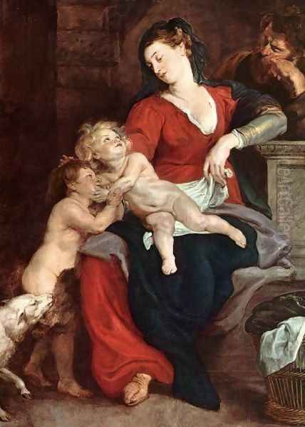 The Holy Family With The Basket Oil Painting by Peter Paul Rubens