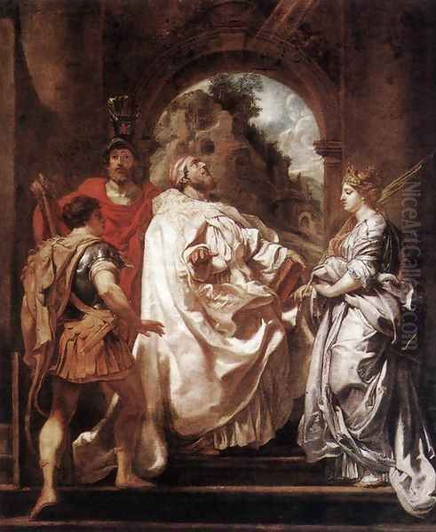 St Gregory the Great with Saints 1606 Oil Painting by Peter Paul Rubens