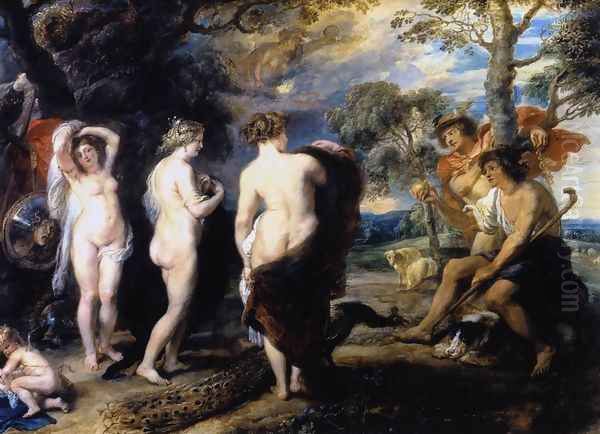 The Judgment of Paris c. 1636 Oil Painting by Peter Paul Rubens