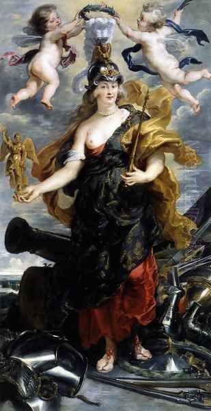 Marie de Medicis as Bellona 1622-25 Oil Painting by Peter Paul Rubens