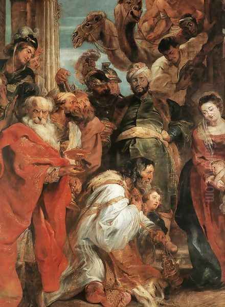 The Adoration of the Magi (detail-1) 1624 Oil Painting by Peter Paul Rubens