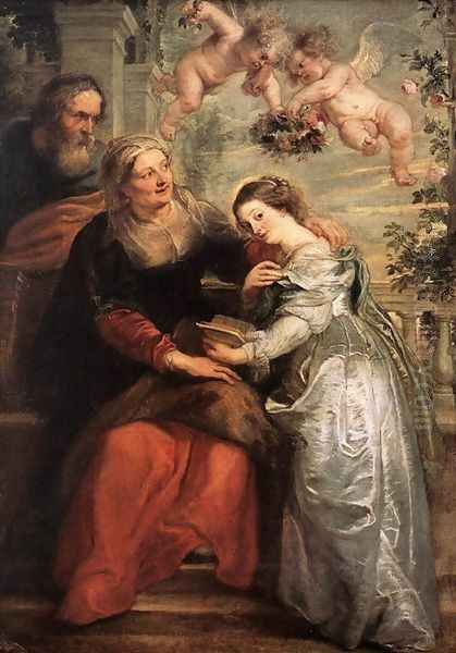 The Education of the Virgin 1625-26 Oil Painting by Peter Paul Rubens