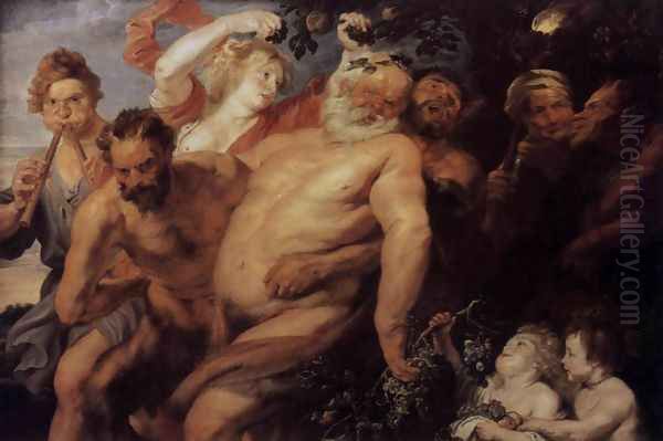 The Drunken Silenus c. 1620 Oil Painting by Peter Paul Rubens