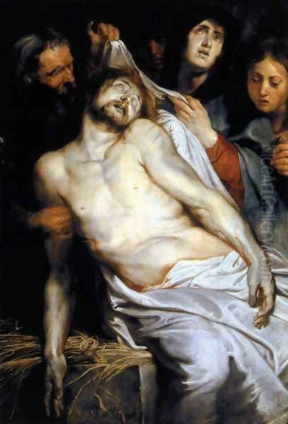 Lamentation (Christ on the Straw) 1617-18 Oil Painting by Peter Paul Rubens