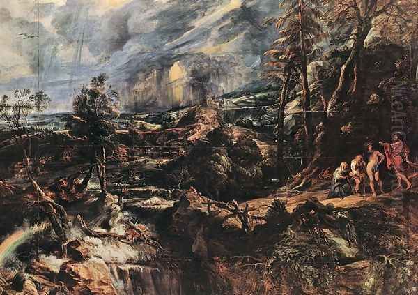 Stormy Landscape c. 1625 Oil Painting by Peter Paul Rubens