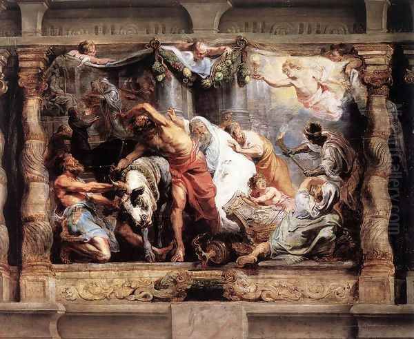 The Victory of Eucharistic Truth over Heresy c. 1626 Oil Painting by Peter Paul Rubens