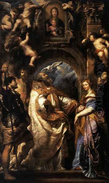 The Ecstasy of St Gregory the Great 1608 Oil Painting by Peter Paul Rubens