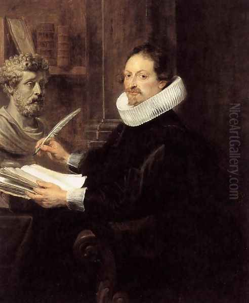 Portrait of Jan Gaspar Gevartius c. 1628 Oil Painting by Peter Paul Rubens