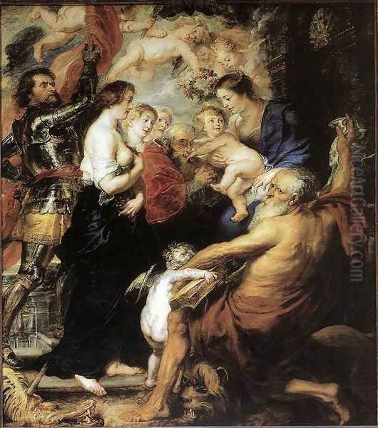 Our Lady with the Saints 1634 Oil Painting by Peter Paul Rubens