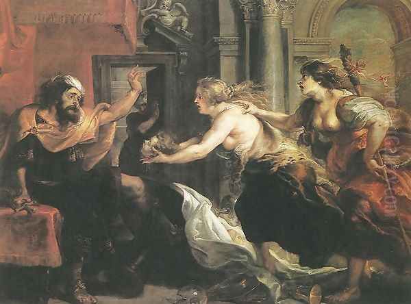 Tereus Confronted with the Head of his Son Itylus 1636-38 Oil Painting by Peter Paul Rubens