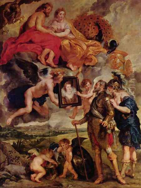 Henry IV Receives the Portrait Oil Painting by Peter Paul Rubens