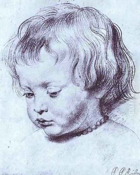 Portrait of a Boy (Nicholas Rubens) Oil Painting by Peter Paul Rubens