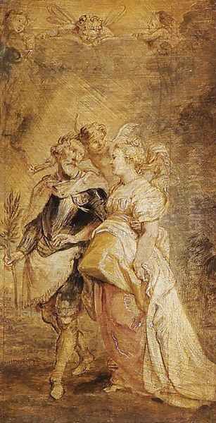 The Marriage of Henri IV of France and Marie de Medicis 1628-30 Oil Painting by Peter Paul Rubens