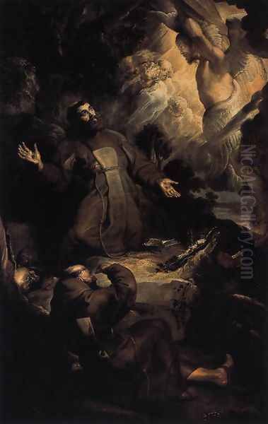 The Stigmatization of St Francis c. 1616 Oil Painting by Peter Paul Rubens