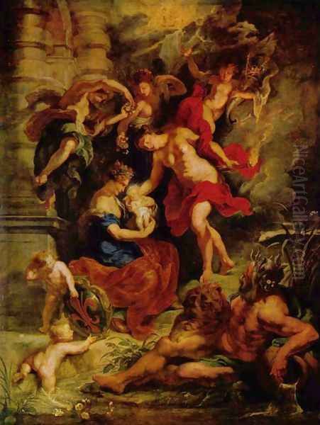 The Birth of Marie de' Medici Oil Painting by Peter Paul Rubens