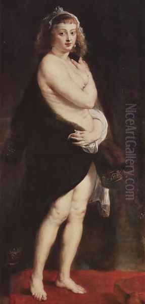 Helen Fourment in Furs Oil Painting by Peter Paul Rubens