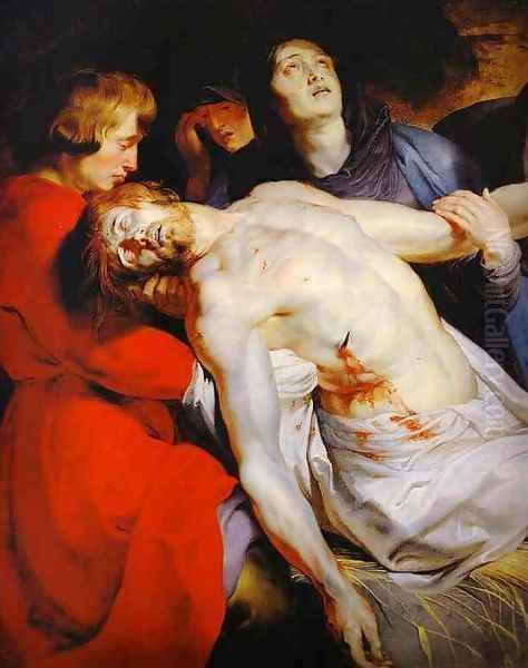 The Entombment (detail) Oil Painting by Peter Paul Rubens