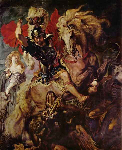 St. George and the Dragon Oil Painting by Peter Paul Rubens