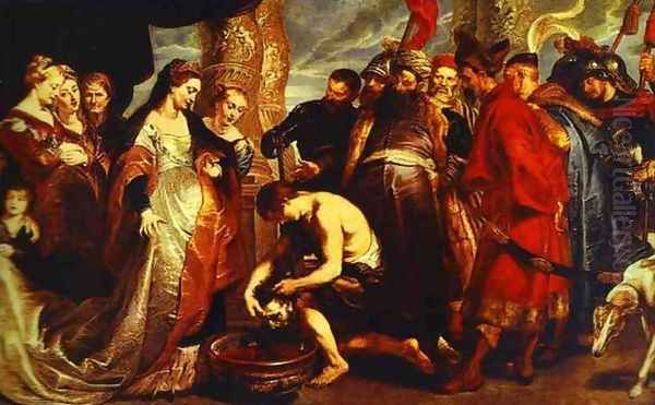 Queen Tomyris before the Head of Cyrus Oil Painting by Peter Paul Rubens