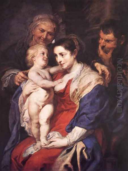 The Holy Family with St. Anne Oil Painting by Peter Paul Rubens