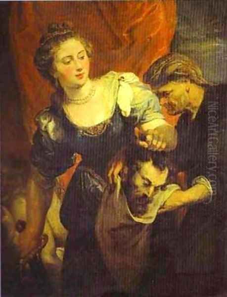 Judith With The Head Of Holofernes 1620-1622 Oil Painting by Peter Paul Rubens