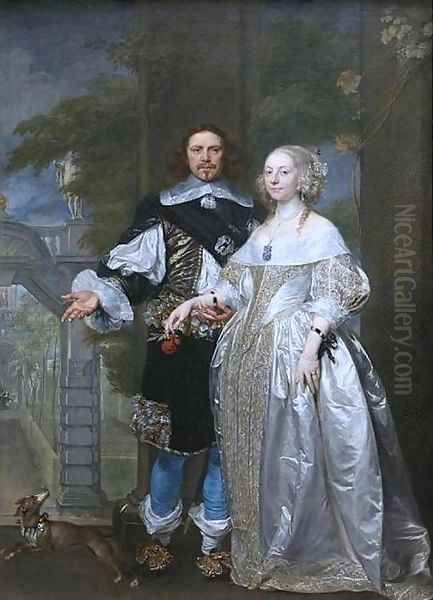 Lord Cavendish with His Wife Margaret in the Garden of Rubens in Antwerp Oil Painting by Peter Paul Rubens