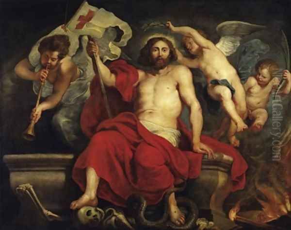 Christ Triumphant over Sin and Death 1615 1622 Oil Painting by Peter Paul Rubens