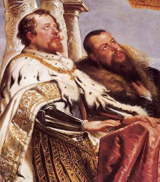 The Gonzaga Family Worshipping the Holy Trinity (detail) Oil Painting by Peter Paul Rubens