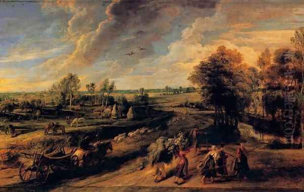 Return from the Fields Oil Painting by Peter Paul Rubens