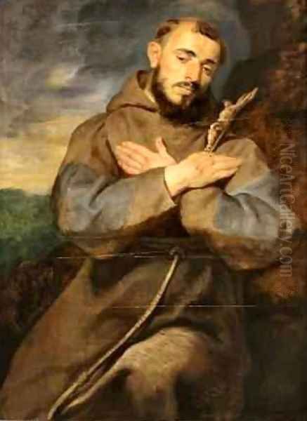 St Francis in Meditation Oil Painting by Peter Paul Rubens