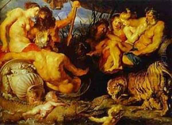 The Four Parts Of The World 1612-1614 Oil Painting by Peter Paul Rubens