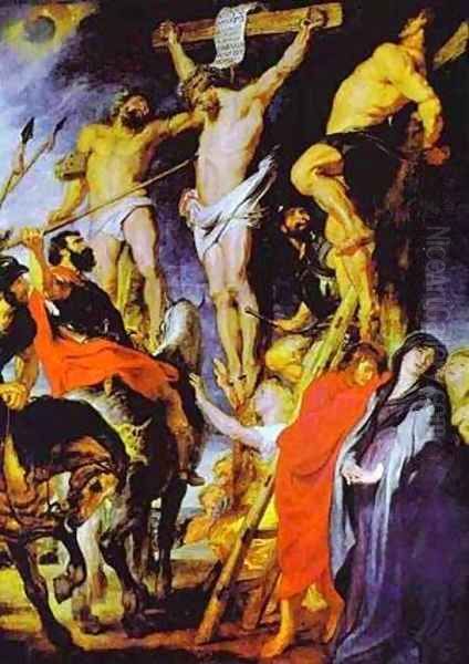 Christ On The Cross 1620 Oil Painting by Peter Paul Rubens