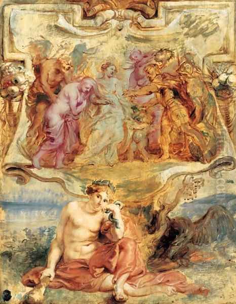 Henry IV seizes the Opportunity to conclude Piece 1628 Oil Painting by Peter Paul Rubens