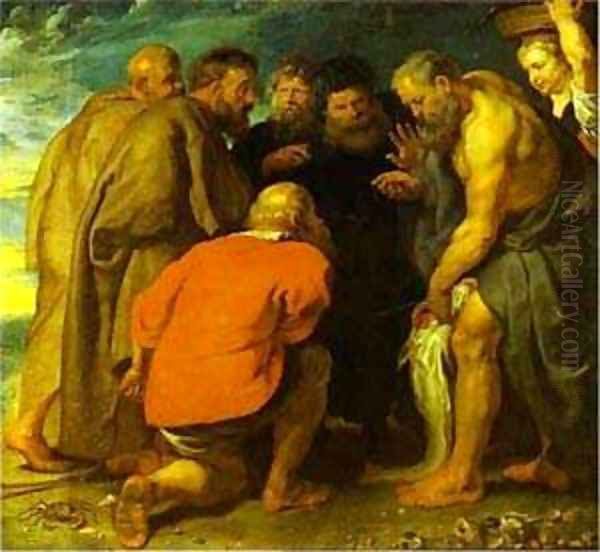 St Peter Finding The Tribute Money 1618 Oil Painting by Peter Paul Rubens