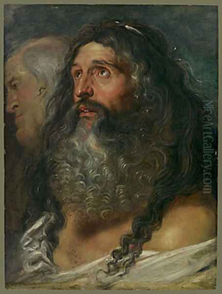 Study of Two Heads Oil Painting by Peter Paul Rubens