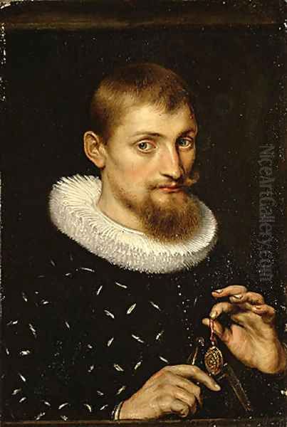 Portrait of a Man Possibly an Architect or Geographer Oil Painting by Peter Paul Rubens