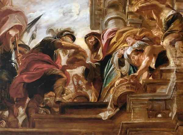 The Meeting of Abraham and Melchisedek Oil Painting by Peter Paul Rubens