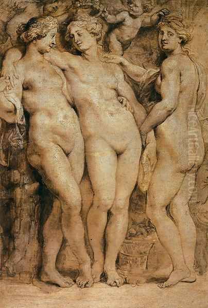 The Three Graces Oil Painting by Peter Paul Rubens