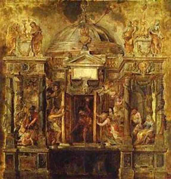 Temple Of Janus Study 1635 Oil Painting by Peter Paul Rubens