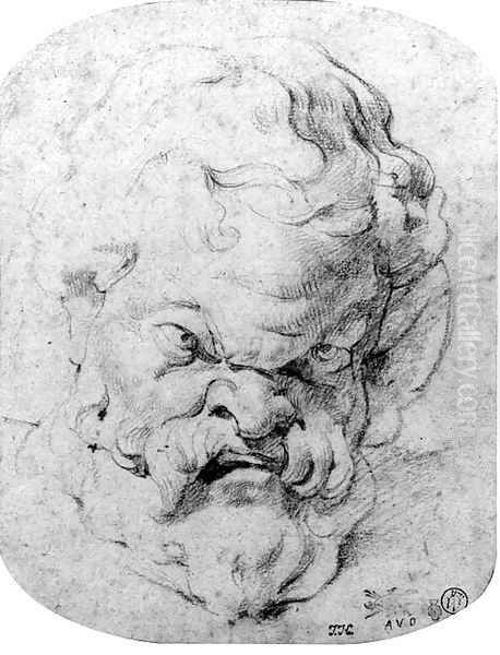 The head of Silenus, after the antique Oil Painting by Peter Paul Rubens