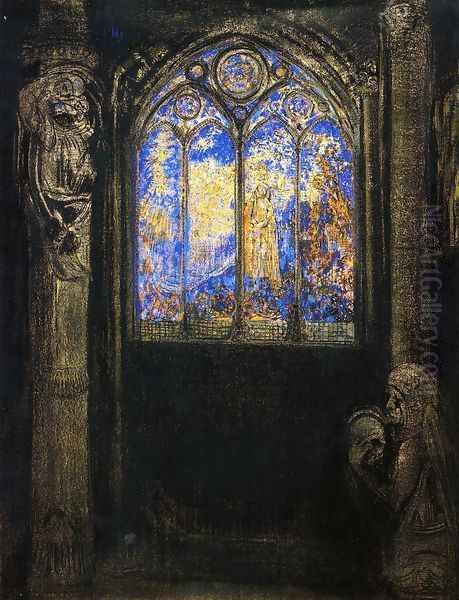 Stained Glass Window 1904 Oil Painting by Odilon Redon