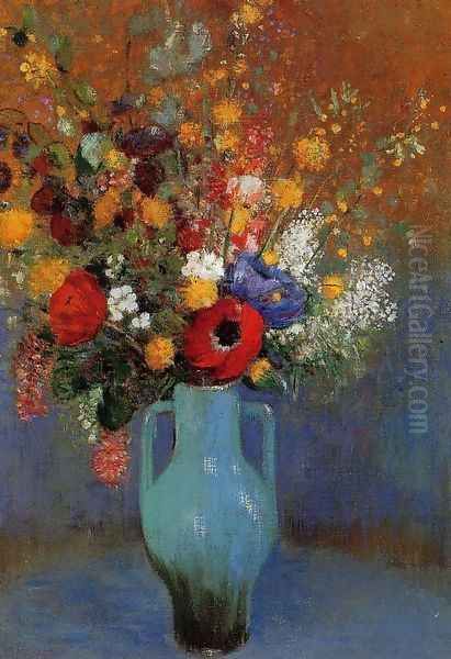 Bouquet Of Wild Flowers 2 Oil Painting by Odilon Redon