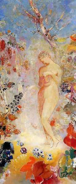 Pandora Oil Painting by Odilon Redon