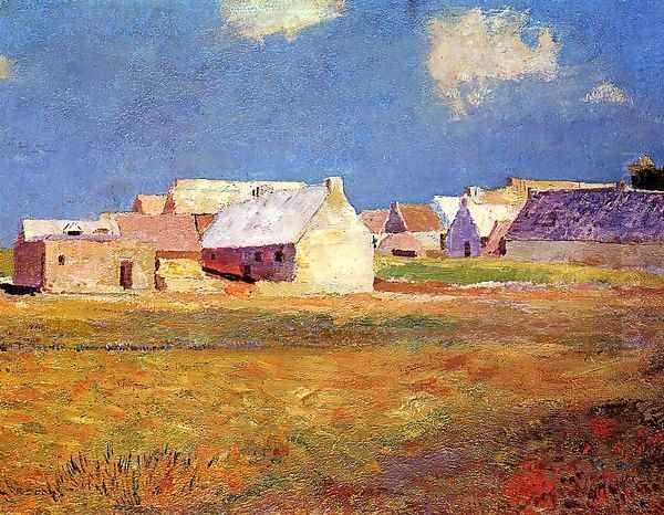 Breton Village Oil Painting by Odilon Redon