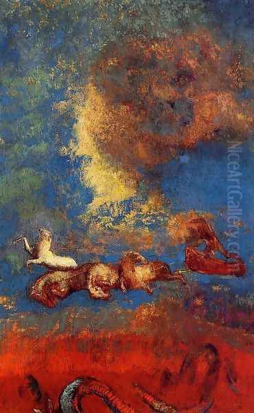 Apollos Chariot3 Oil Painting by Odilon Redon