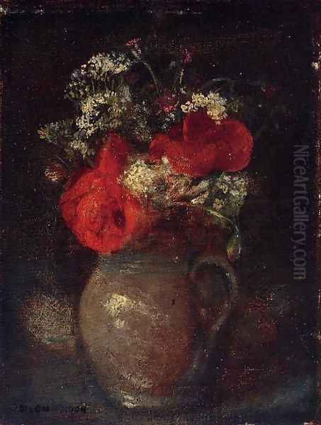 Bouquet Oil Painting by Odilon Redon