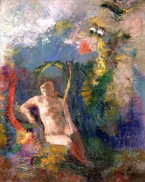 Landscape With Eve Oil Painting by Odilon Redon