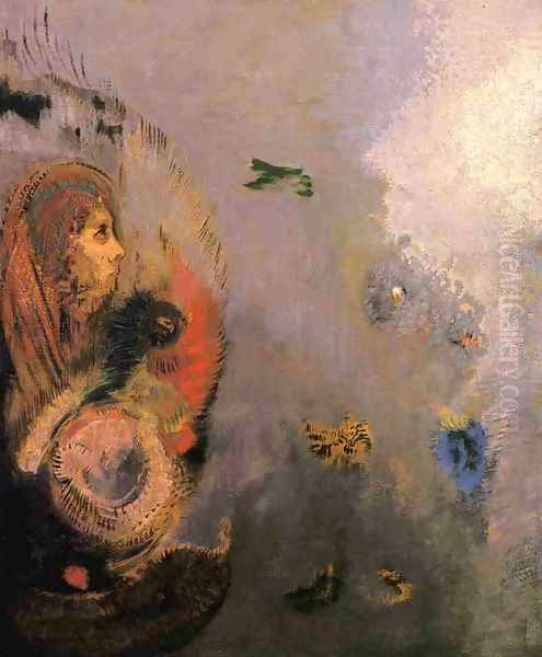 Oannes Oil Painting by Odilon Redon