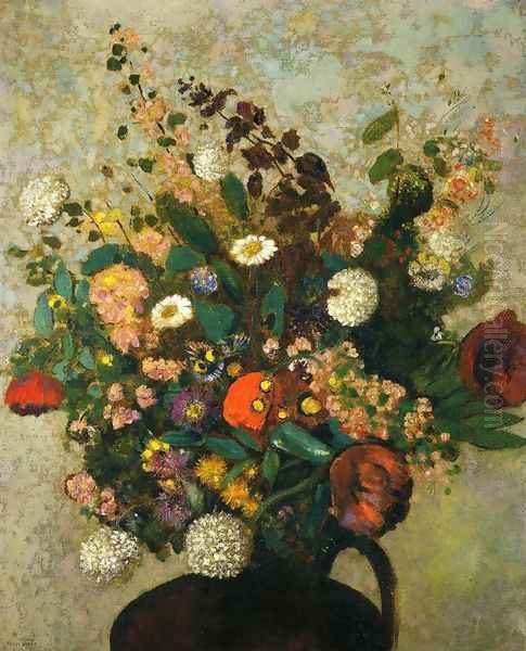 Bouquet Of Flowers3 Oil Painting by Odilon Redon